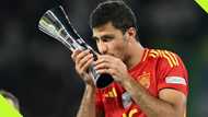 Euro 2024: Rodri shows Jude Bellingham who's boss after winning Best Player prize after Spain's win