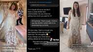 US woman lends SA bride her R42k wedding dress, TikTok of generous lady flying to Mzansi for ceremony gets 2.2M views