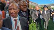 EFF leader Julius Malema shares a snap of himself looking hella dapper in a suit, Mzansi has mixed feels