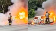 "Worst thing ever": Golf GTI engulfed in flames as firefighters do the most, Mzansi sympathises with owner