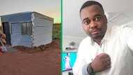 Eastern Cape man achieves dream of home ownership, shows off neat shack online: "Kukwami la"