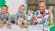 Moshe Ndiki shares adorable video of his twin sons taking their first steps: "Proud dad moment"