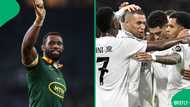 Siya Kolisi links up with Real Madrid star after UEFA Champions League tie