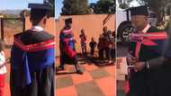 Kids host sweet graduation ceremony for their older relative in lockdown