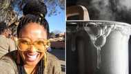 Woman shows off Sunday meal she cooked for bae, Mzansi roasts her dish and odd under-seasoned chicken