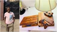 Guy transforms his laptop & phone into "wood" because he was "bored"