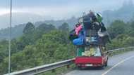 "Only in Limpopo": Photo of tiny bakkie carrying massive load twice its size leaves Mzansi bewildered