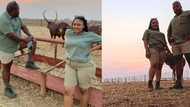Farming couple shows off their hustle, Mzansi has questions about their khaki clothes
