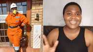 SA woman in mining shares 4 pics of herself at work, Mzansi stans as she celebrates success