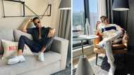 Oros Mampofu shares a picture with his Netflix 'Savage Beauty' male cast members