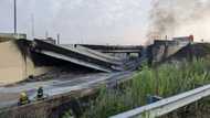 Vehicle fire causes major US highway collapse