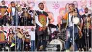 Young boy thrills crowd as he creatively makes beats with 'talking drum', video goes viral