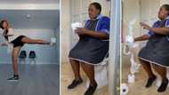 “It’s enough”: Video of domestic worker being bombarded with toilet paper rolls has peeps in stitches