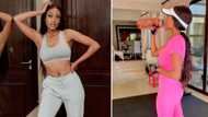 Itumeleng Khune’s wife Sphelele Makhunga continues her fitness journey in new workout video, Mzansi motivated