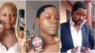 Young lady turns herself into man with black polish & home items; photos heap reactions