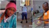 Daughter shares video of her dad doing house chores, he cooks and cleans to show love