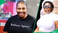 LaConco ditches signature hairstyle for a sleek bob wig, Mzansi loves her look: "Waze wamuhle"