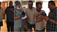 Cute video shows priceless moment dad meets and carries his newborn baby