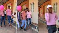 Men rock stylish heels in some pink shirts, Mzansi peeps stan the sassy vibes: "Look at them, so cute"