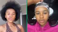 Woman in Pretoria relaxes 4c natural hair after 10 years, R500 relaxer in TikTok video leaves SA in awe
