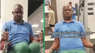 Dad's 1st time at gym in TikTok video gets 1.8M views after daughter films him hitting weights in her mom's tights