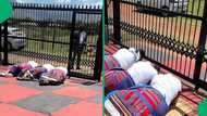 "Beautiful tradition": Video of women in African attire lying down in front of the gate, SA wowed