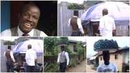 Hawker in business suit 'sells' the secret to success: "Qualified, recognised, educated"