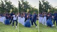 Video of vibey wedding party dancing trends on social media, SA peeps shower the group with compliments