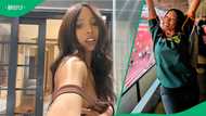 Picture of Denise Zimba wearing bridal clothing trends amid custody troubles with estranged husband