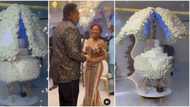 It's gorgeous: Video of couple's unique umbrella themed cake designed on wheels blows minds