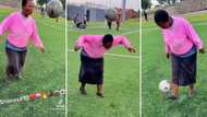 Soweto gogo juggles soccer ball like a professional and goes viral, SA wants PSL or Bafana to recruit her