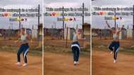 Mlungu woman nails pantsula dance moves with Converse All Stars in the township