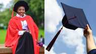 Halala: Beautiful woman celebrates clinching PhD, Mzansi pour in sincere congratulations
