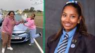 Proud mom shows 18-year-old daughter driving herself to school in new ride, SA wishes her well