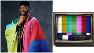 BBNaija: Ebuka dons multicoloured outfit inspired by old television for Sunday live show