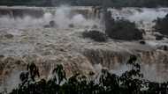 Severe storms swell Iguazu falls to 10 times normal flow