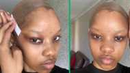 Woman does instant DIY facelift before wig install in TikTok video, SA peeps amazed by technique