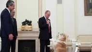 Awkward video of Vladimir Putin bringing boisterous dog to an important meeting has SA giving him the side eye