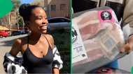 "The total was R240": Young woman shows the 11 packs of meat she bought from local butchery