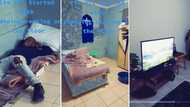 Grateful man shows off how he went from sleeping on the floor to having a new bed and furniture in video