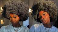 Lady Rocks Full Hair in Viral Photos, People Say She Looks Cute
