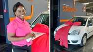 Woman shows off the car she bought, leaving SA happy for her