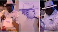 Talented young man stuns stranger as he draws portrait of him with a pen in video