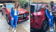 Rachel Kolisi looks radiant as she poses next to her brand new Benz: "I'm obsessed"