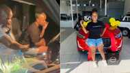 Woman's TikTok video of dad getting emotional seeing her new Nissan for 1st time leaves Mzansi moved