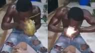 Man shows raw power; peels coconut husk with bare teeth in video