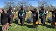 Young woman honours ancestor at gravesite, TikTok video leaves Mzansi emotional