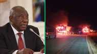 3 More trucks set on fire in Limpopo, President Cyril Ramaphosa says its economic sabotage