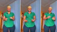 Woman with perfect hourglass figure hits 'Kilimanjaro' dance moves on 'Bhebha' beat, video amazes SA