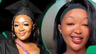 Woman's baby daddy and his family surprise her on graduation in heartwarming video